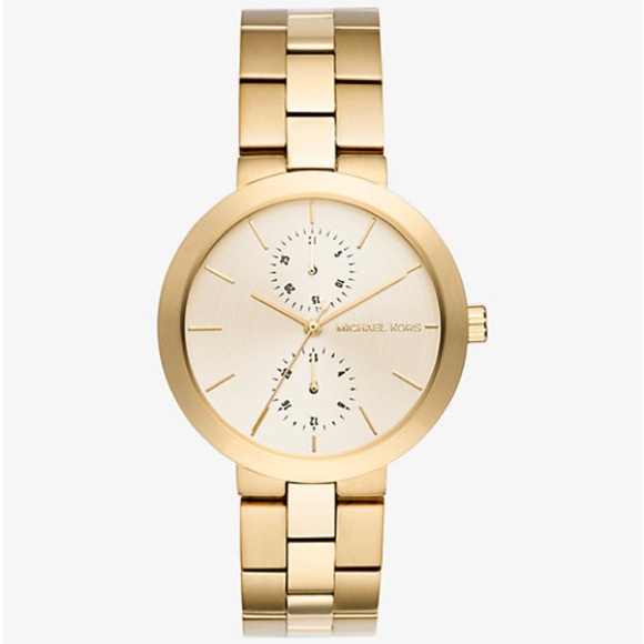Michael Kors Gold-Tone Steal Watch with Dual Subdials